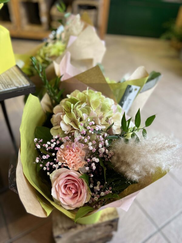 8 bouquets de fleurs original hortensia