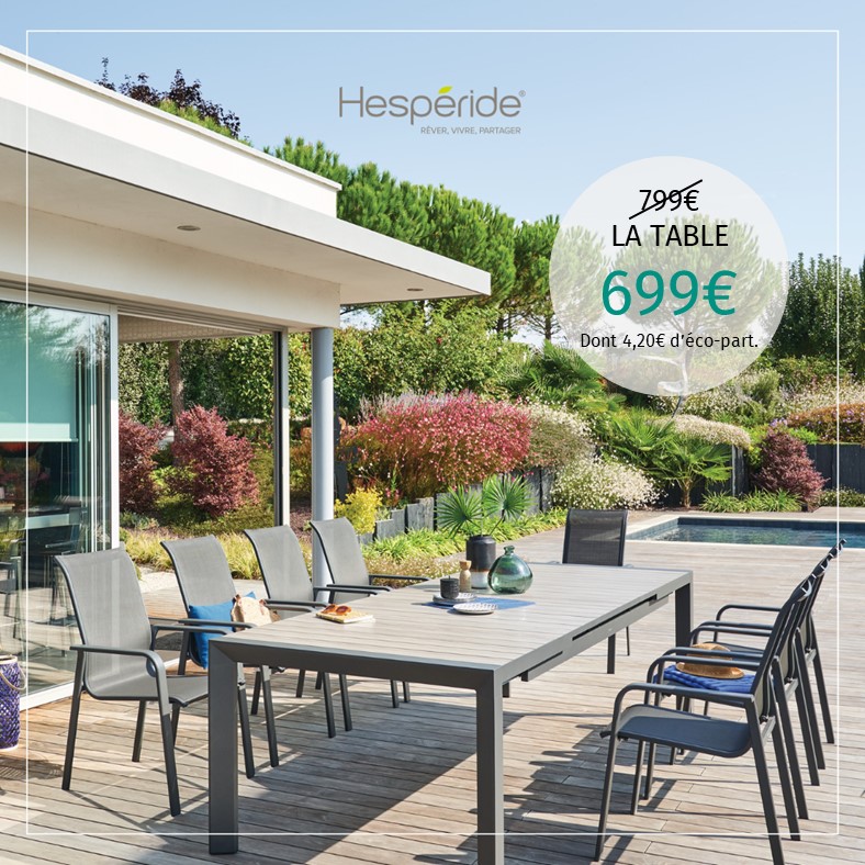 Table de jardin Hespéride en promotion