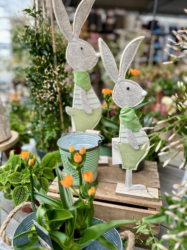 decoration lapin de paques jardinerie montbeliard potiez