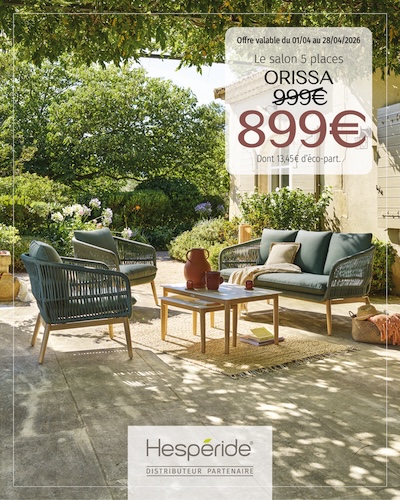 canapé de jardin mobilier plein air design hespéride jardinerie potiez montbéliard